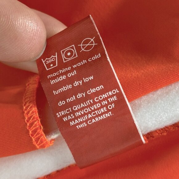 5/$25 Folded & Hung Swim Vibrant Orange Bikini Top M - Picture 3 of 7